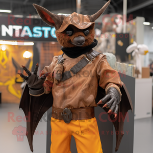 Rust Bat maskot kostume...