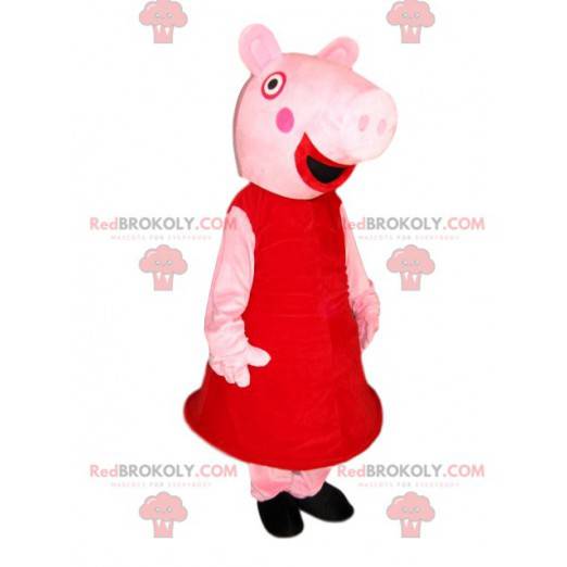 Peppa Pig no vestido dos desenhos animados da mascote do personagem traje  vermelho - SpotSound Mascotes no Canadá / mascote US / Cortar L (175-180CM)