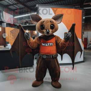Rust Bat maskot kostym...