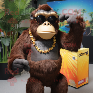 Brown Gorilla mascotte...