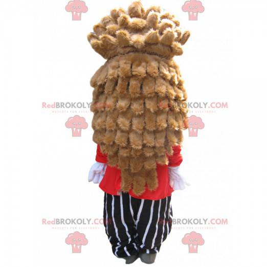 Hilariante mascote ouriço fantasiado e - Redbrokoly.com