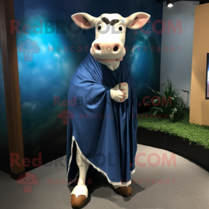 Blue Hereford Cow maskot...