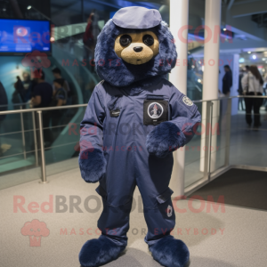 nan Navy Seal mascot costume character dressed with a Overalls and Anklets