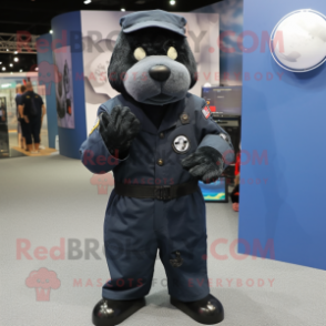 nan Navy Seal mascot costume character dressed with a Overalls and Anklets