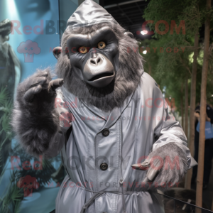 Grå Gorilla maskot kostym...