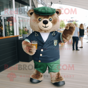 Navy grønn øl maskot drakt...