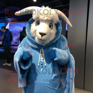 Blue Angora Goat maskot...
