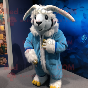 Blue Angora Goat maskot...