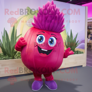 Magenta Onion maskot drakt...