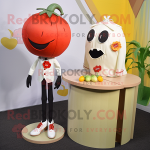 Cream Tomato maskot kostume...