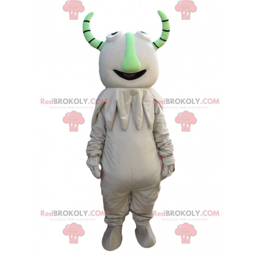 Sjov monster maskot med grønne horn - Redbrokoly.com Sjov monster maskot med grønne horn - Redbrokoly.com