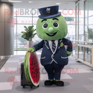 Navy vannmelon maskot drakt...