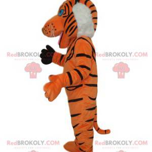 Mascotte de tigre avec une crinière blanche - Redbrokoly.com