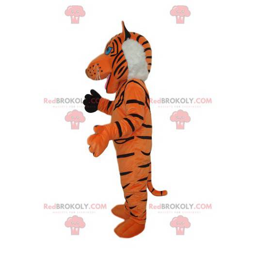 Tiger maskot med vit man - Redbrokoly.com