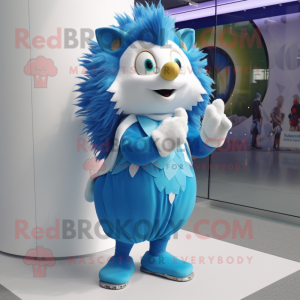 Sky Blue Hedgehog maskot...