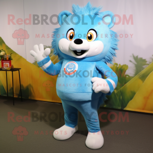 Sky Blue Hedgehog mascotte...