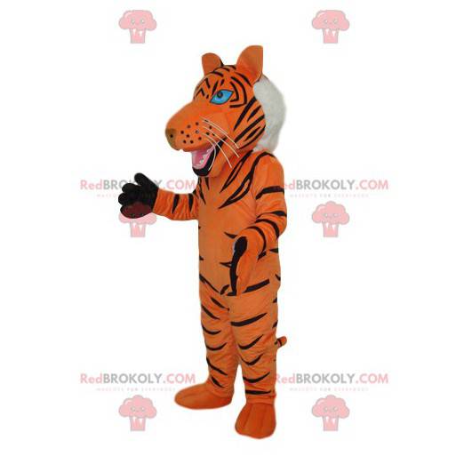 Tiger Maskottchen mit einer weißen Mähne - Redbrokoly.com