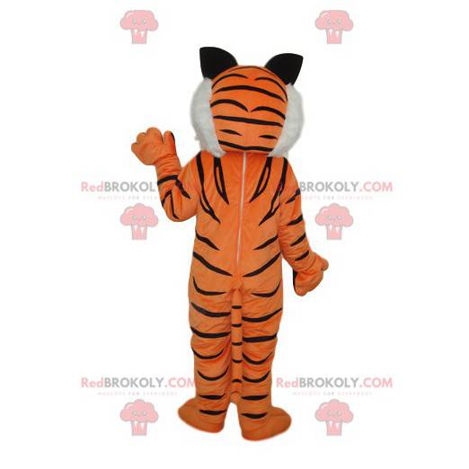 Tiger maskot med vit man - Redbrokoly.com