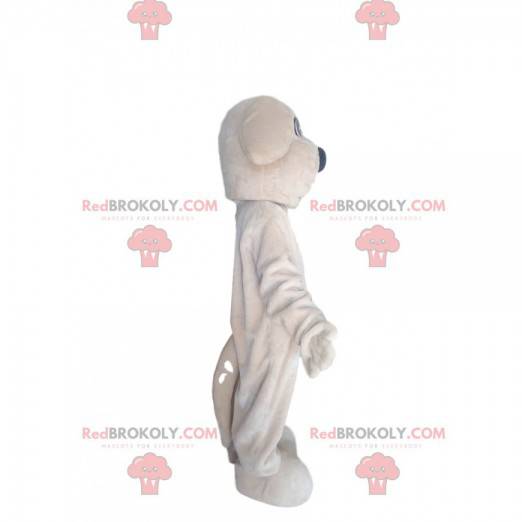 white dog mascot with a big black muzzle - Redbrokoly.com