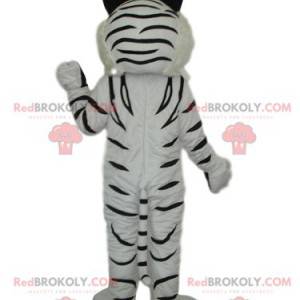 Witte tijger mascotte met mooie blauwe ogen - Redbrokoly.com