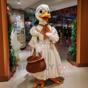 Brun Muscovy Duck maskot...