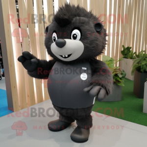 Black Hedgehog mascotte...