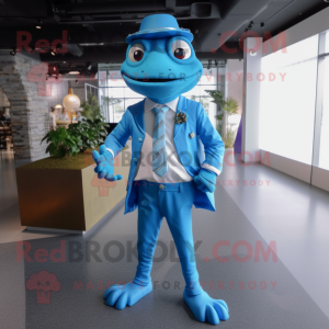 Sky Blue Frog mascotte...