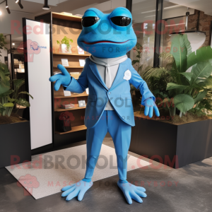 Sky Blue Frog mascotte...