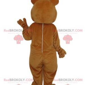 Mascote urso pardo com um lindo focinho preto - Redbrokoly.com