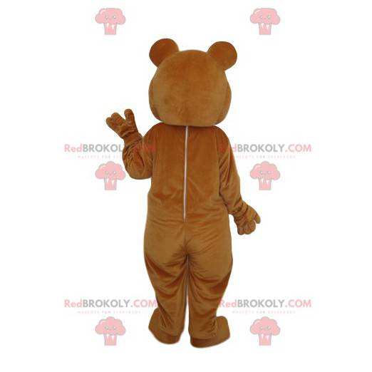 Mascotte d'ours marron avec un beau museau noir - Redbrokoly.com