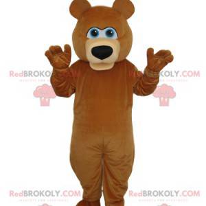 Mascote urso pardo com um lindo focinho preto - Redbrokoly.com