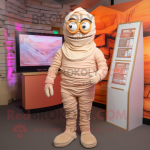 Peach Mummy maskot kostym...