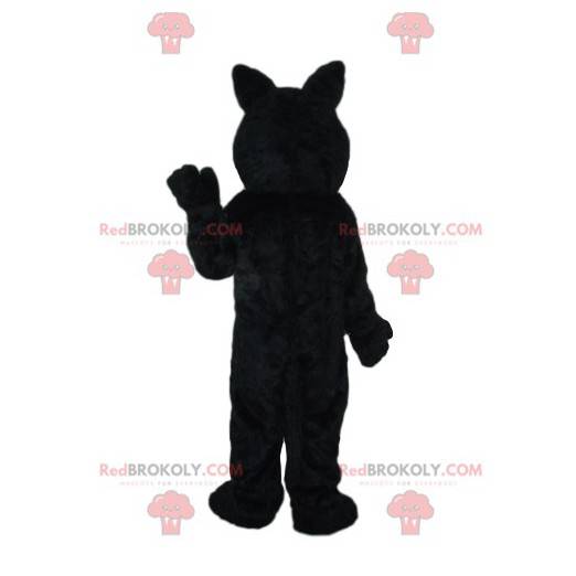 Black and white wolf mascot with blue eyes - Redbrokoly.com