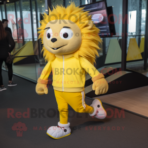 Yellow Hedgehog mascotte...