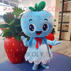 Sky Blue Strawberry maskot...