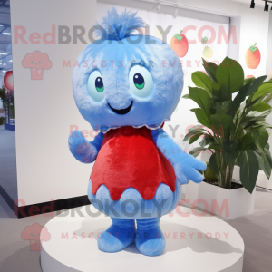 Sky Blue Strawberry maskot...