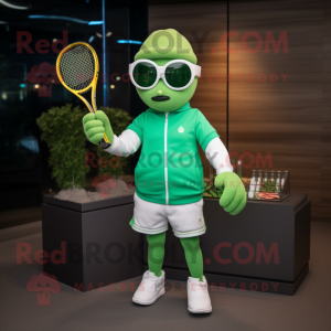 Groene tennisracket...