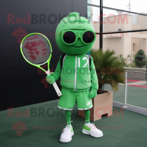 Grüner Tennisschläger...
