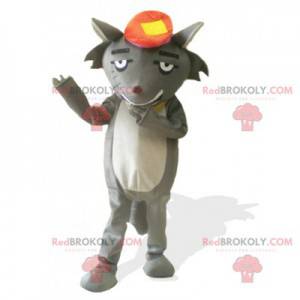 Famosa mascote de gato cinza de desenho animado - Redbrokoly.com