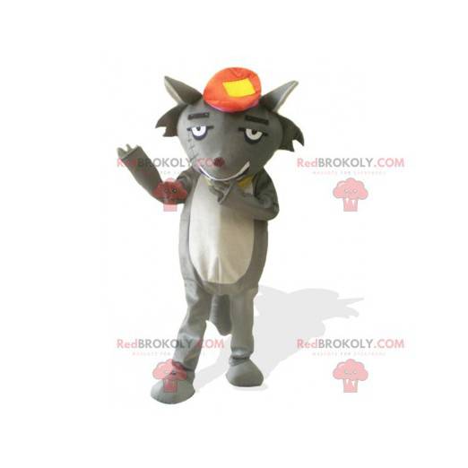 Berömd tecknad grå kattmaskot - Redbrokoly.com