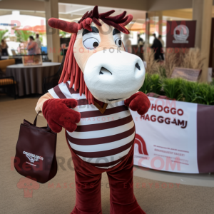 Maroon Quagga maskot drakt...