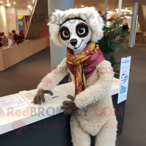 Cream Lemur maskot...