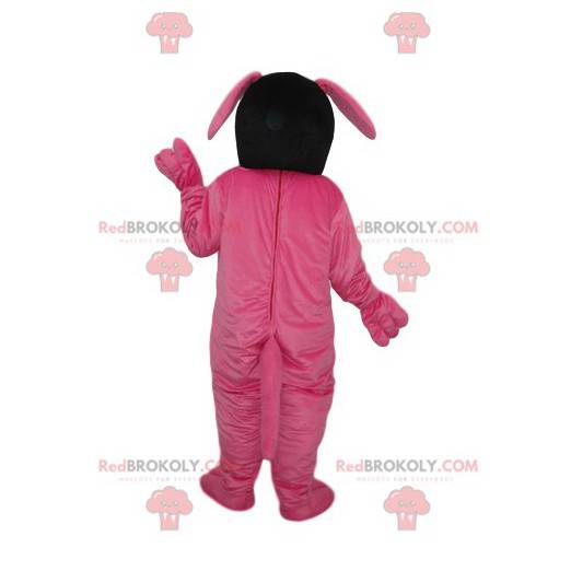 Mascotte fuchsia en gele hond - Redbrokoly.com