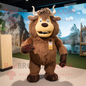 Brauner Yak Maskottchen...