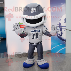 nan American Football Helmet mascot costume character dressed with a Suit Pants and Beanies