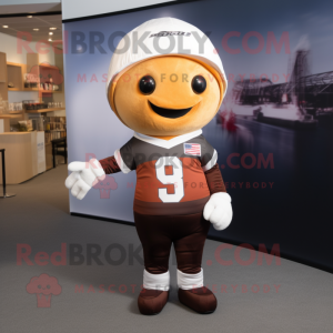 nan American Football Helmet mascot costume character dressed with a Suit Pants and Beanies