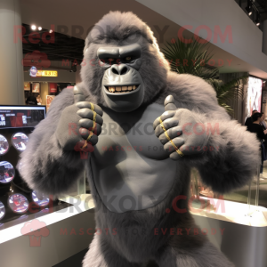 Grijze Gorilla mascotte...