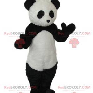 Zwart-witte panda-mascotte. Panda kostuum - Redbrokoly.com