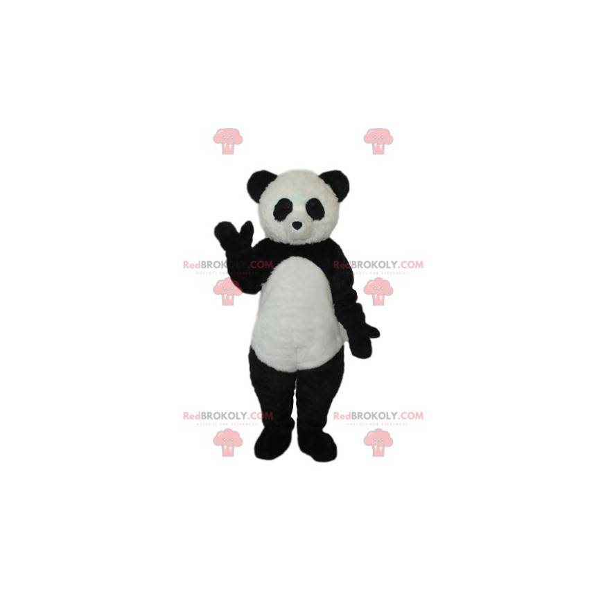 Black and white panda mascot. Panda costume - Redbrokoly.com
