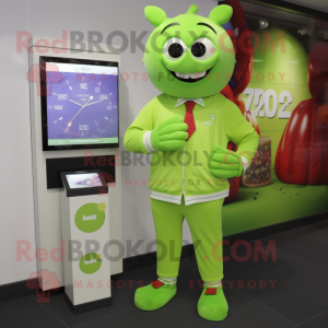 Postava maskota Lime Green...